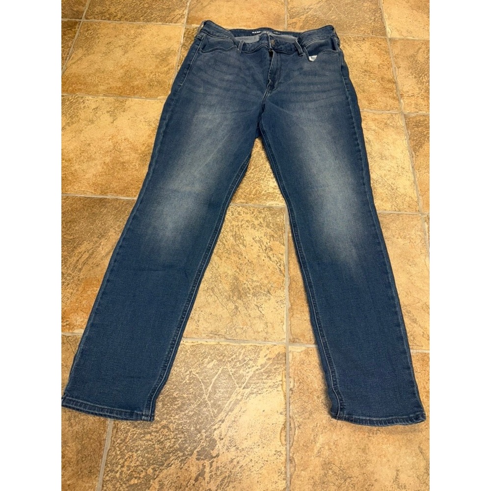 Old Navy Wow Straight Jeans Womens 14 High Rise Medium Wash Denim Pants